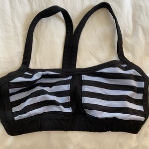 Striped Lululemon sports bra